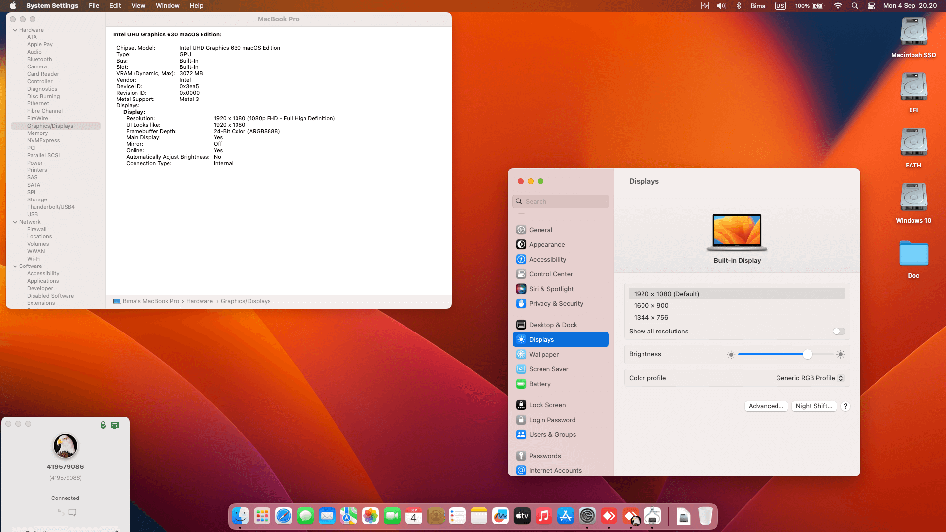 Acer Nitro 5 AN515 52 51T2 2nd [CoffeeLake   Intel UHD 630 + I2C]   OpenCore 1